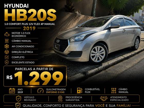 HYUNDAI HB20S 1.0 COMFORT PLUS 12V FLEX 4P MANUAL HYUNDAI HB20S 1.0 COMFORT PLUS 12V FLEX 4P MANUAL